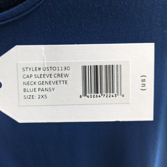 Universal Standard Liquid Crew Neck Genevette Top (Blue Pansy, 2XS) - Picture 2 of 6